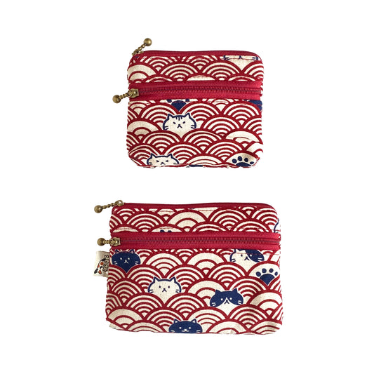 Cat Wave Red - Parent & Child Purse