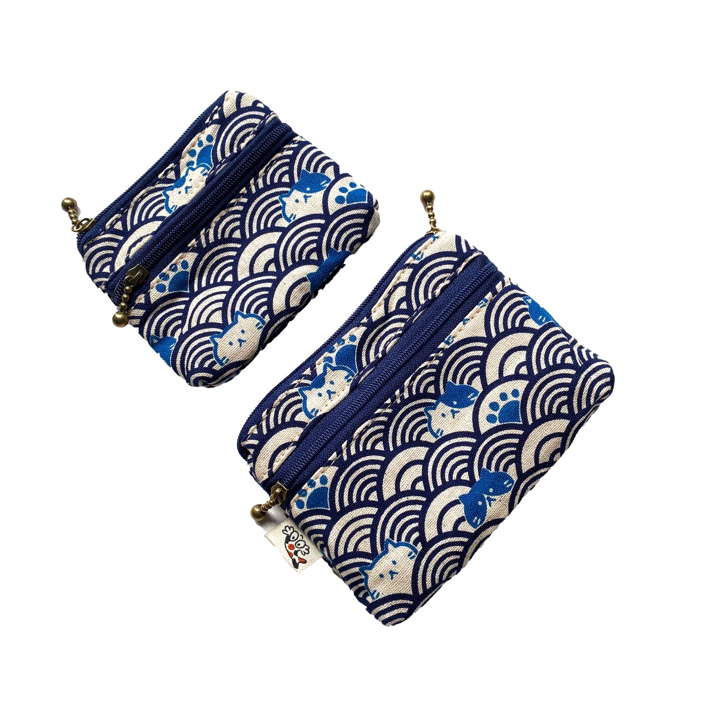 Cat Wave Blue - Parent & Child Purse