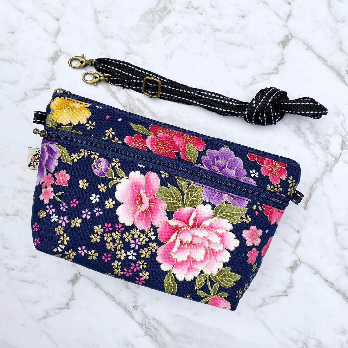 Floral Fantasy Blue- Crossbody Plus