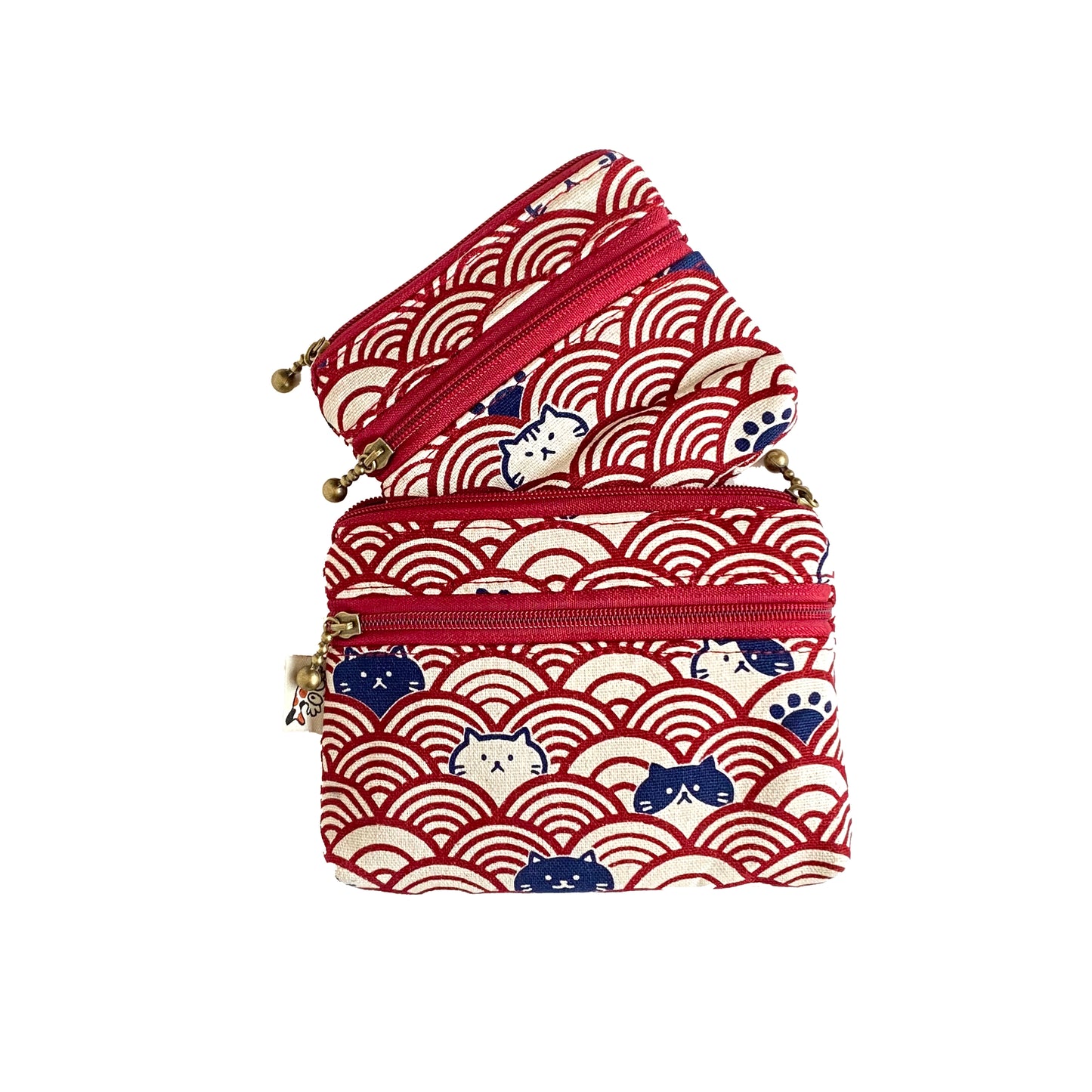 Cat Wave Red - Parent & Child Purse